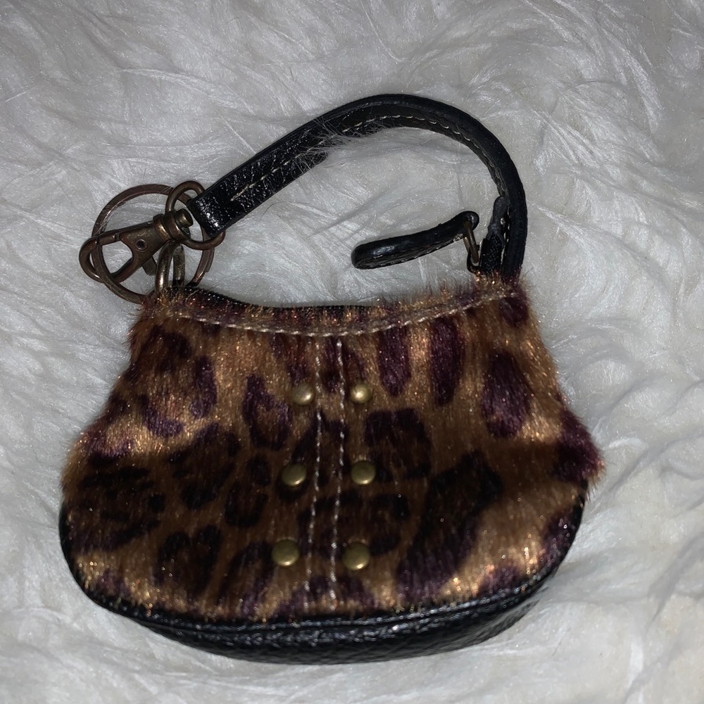 Cute little Furry animal print coin purse